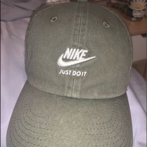 army green nike baseball hat. SOLD